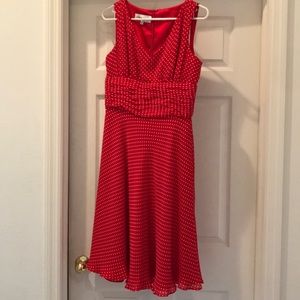 Donna Ricco Red polka Dot dress